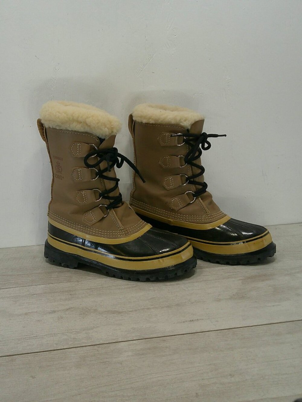 Sorel Caribou Kaufman Wool Lined Waterproof Rubber Winter Snow Boots SZ 9
